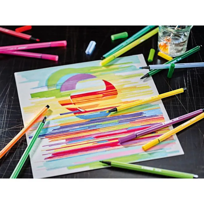 Feutre de dessin - STABILO - Pen 68 - 66 feutres - Pointe ogive - Pour enfants à partir de 3 ans-2