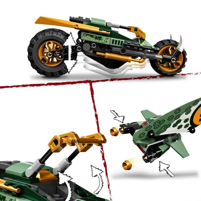 LEGO® NINJAGO 71745 La Moto de la Jungle de Lloyd, Jouet avec Véhicule et Minifigurines-2