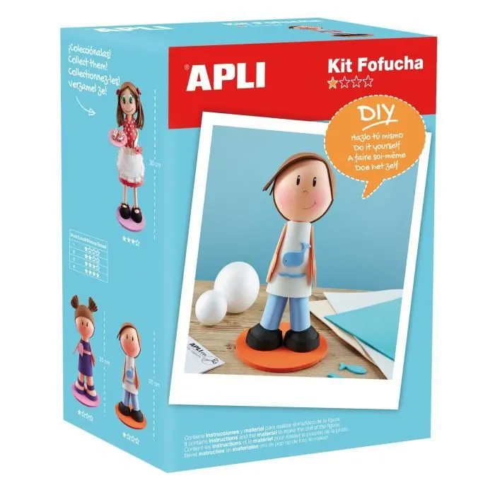 Kit mousse EVA Poupée Fofuchas - Garçon - APLI AGIPA - Fofucha Garçon - Enfant - 8 ans-0