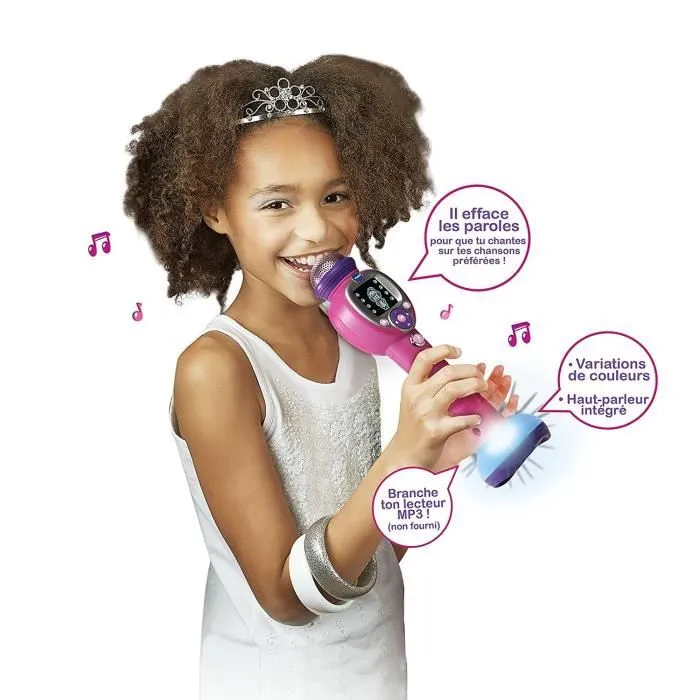 Micro Karaoké Enfant VTECH Kidi Super Star Moov' Rose - 6 ans et +-1