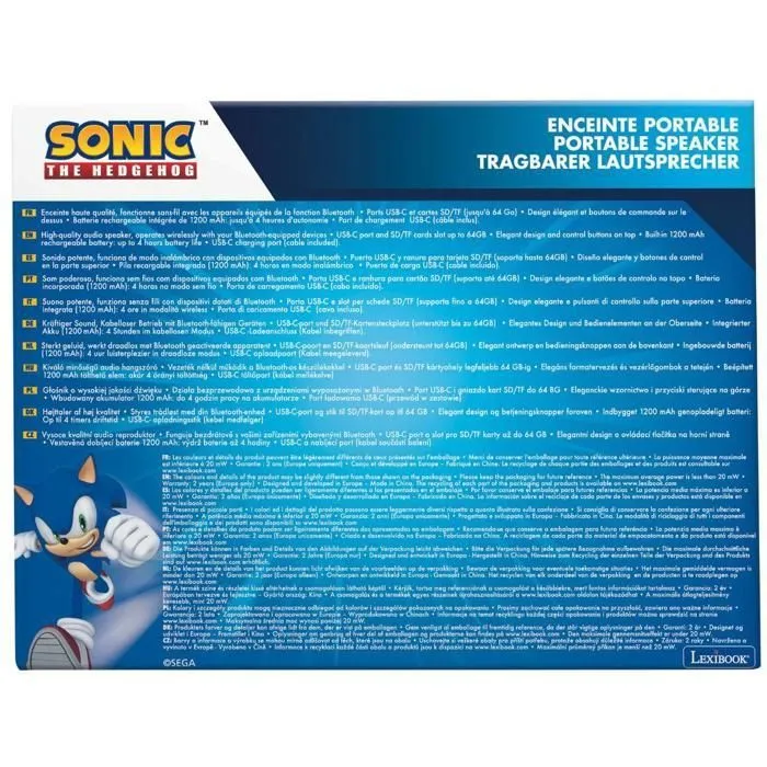 Enceinte Bluetooth - Sonic - Portable - 5.0 - Tissu - Autonomie 1200mAh-4