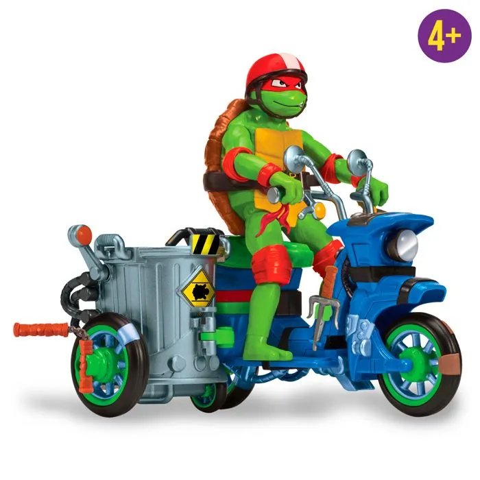 Les Tortues Ninja, Véhicule avec Figurine exclusive, 12 cm, Fonction combat, Leonardo, Pour les enfants dès 4 ans, TU8031-2
