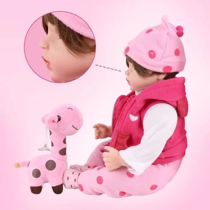 Poupée Reborn Fille 45cm - MAGICFOX - Articulations - Interaction émotionnelle vocale-2