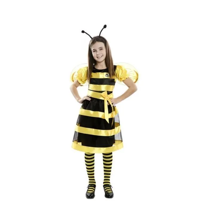 Déguisement abeille DisfraZZes - Fille/Bébé - Jaune - Robe, ceinture, serre-tête, ailes en polyester-0