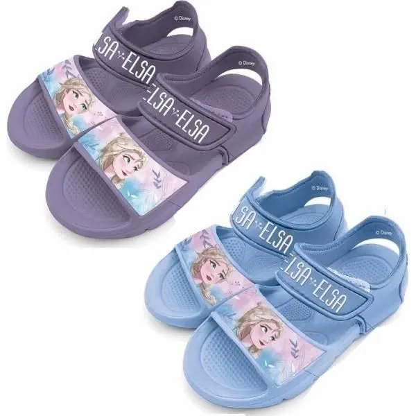 Sandales - CDUBLANC - Reine des Neiges - Taille 22/23 - Rose - Enfant - A élastique-0