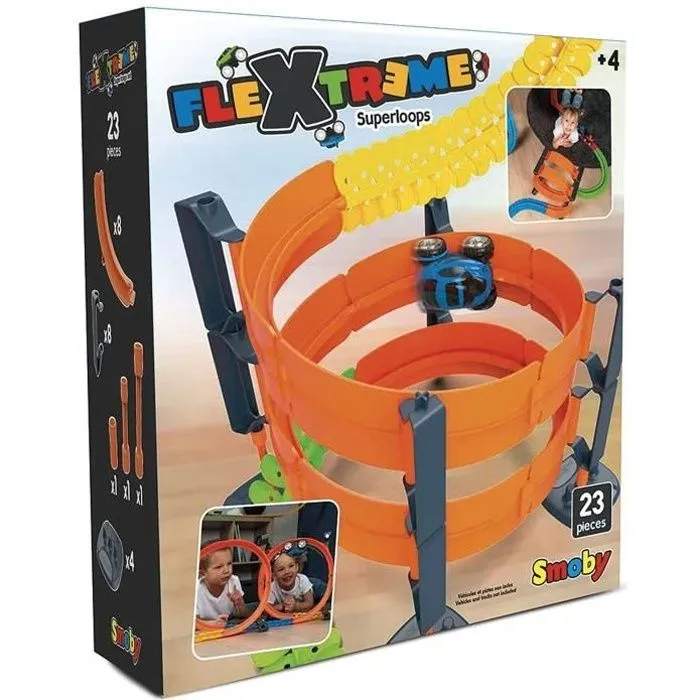 Smoby - FleXtreme - Set Superloops - Accessoire pour Circuit Voiture-0