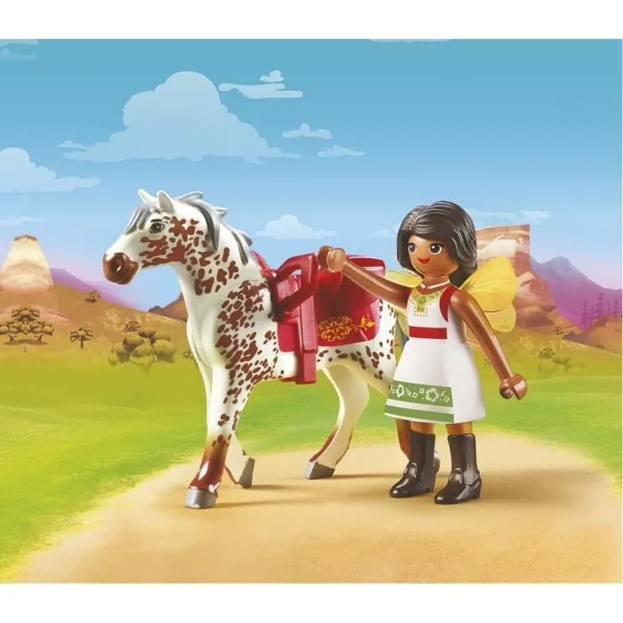 PLAYMOBIL Spirit - Solana Voltigeuse - Figurine et Cheval avec Accessoires - Jouet pour Enfant à partir de 4 ans-1