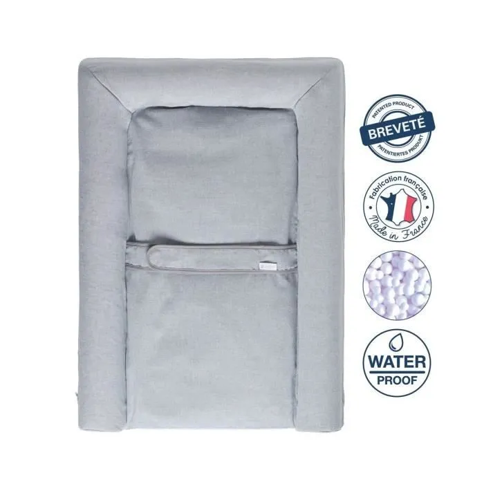 CANDIDE - Matelas À Langer Mat' Confort, Ceinture De Maintien, Facile à Nétoyer, Fabriqué En France, 70x50cm (Gris Chiné)-2
