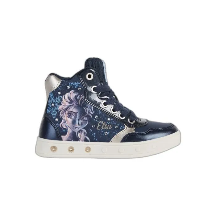 Basket Montante Cuir Geox Skylin - Marine/Platinium-1