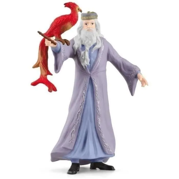 Figurine Dumbledore et Fumseck, Harry Potter, pour enfants dès 6 ans, Schleich 42637 Harry Potter, Univers WIZARDING WORLD-0