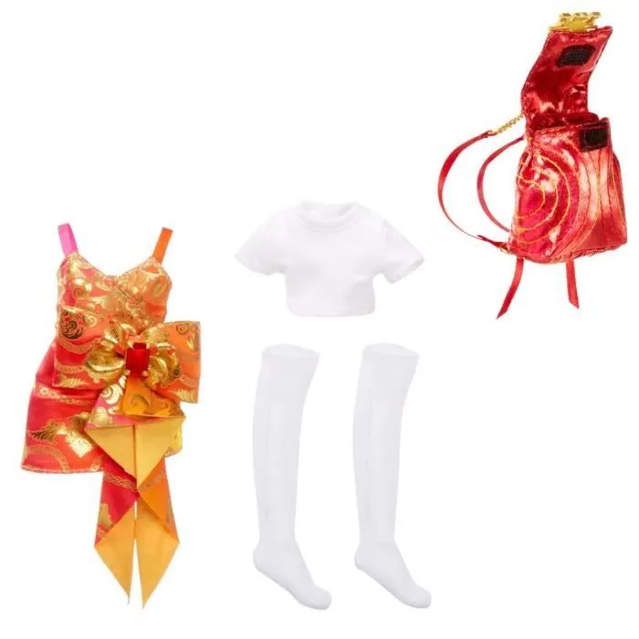 Rainbow High Junior High S3 - Poupée Mannequin Arc-en-Ciel 22cm - Laurel Devious (Orange)-1