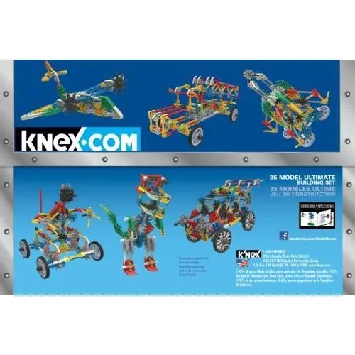 Kit de construction K'NEX Imagine 35 modèles - KNEX - 440 pièces - Multicolore - Rouge - 7 ans et plus-1