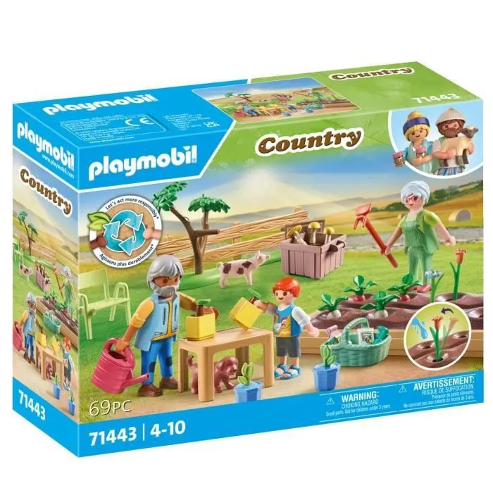 PLAYMOBIL 71443 Grands-parents et potager - Country - Dès 4 ans-0