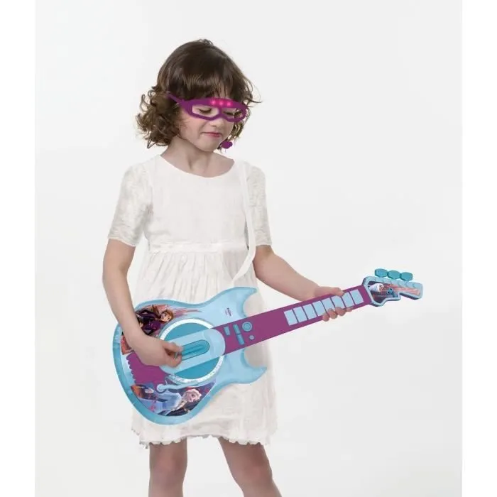 Guitare électronique lumineuse avec lunettes équipées d'un micro - Reine des Neiges-4