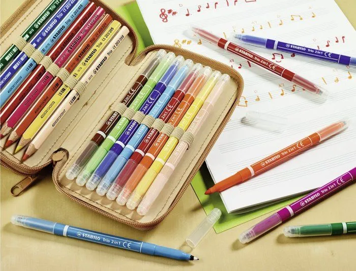 Feutres Stabilo - 223/46 - Lot de 10 Trio 2in1 Feutre et stylo 2 en 1 Noir-3