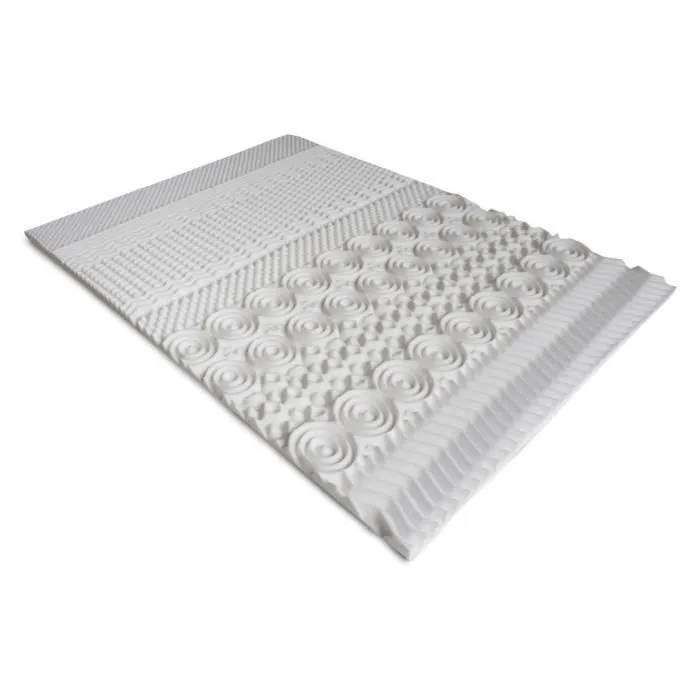 SAMPUR Sur-matelas 140x190-200 cm - Mousse mémoire de forme 50 kg/m³ - Ferme - CAMBRIDGE-1