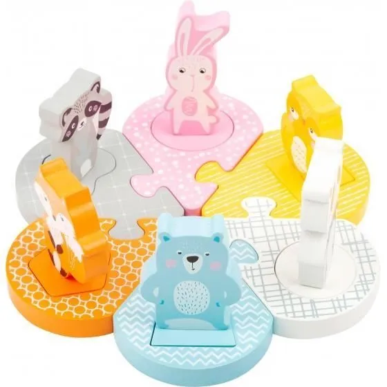 Casse-tête en bois Animaljunior - SMALL FOOT - 12 pièces - Multicolore - Pour enfant de 6 ans et plus-0