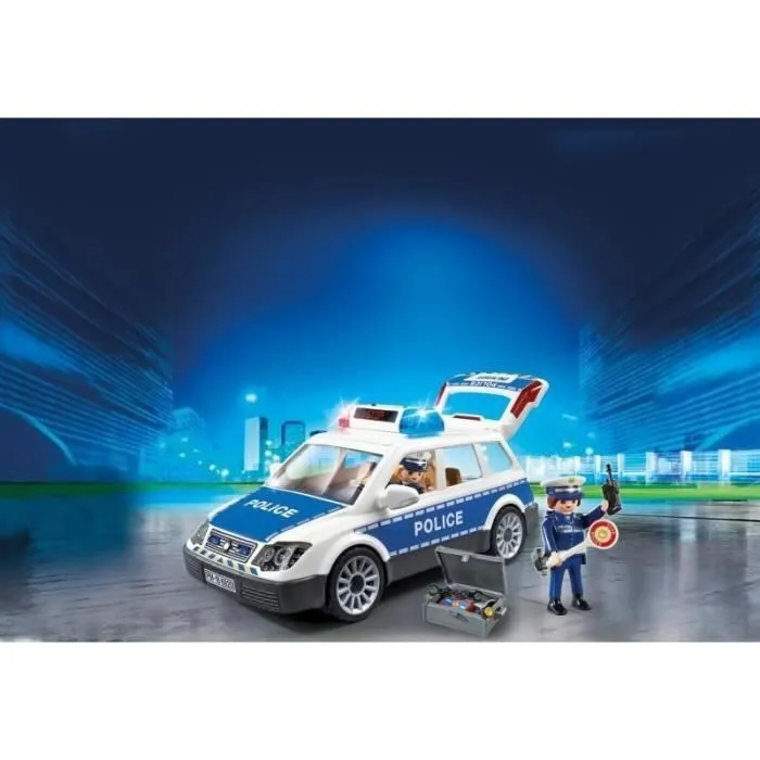 PLAYMOBIL 6920 Voiture de Policiers avec Gyrophare et Sirène, City Action, les policiers, Dès 5 ans-3