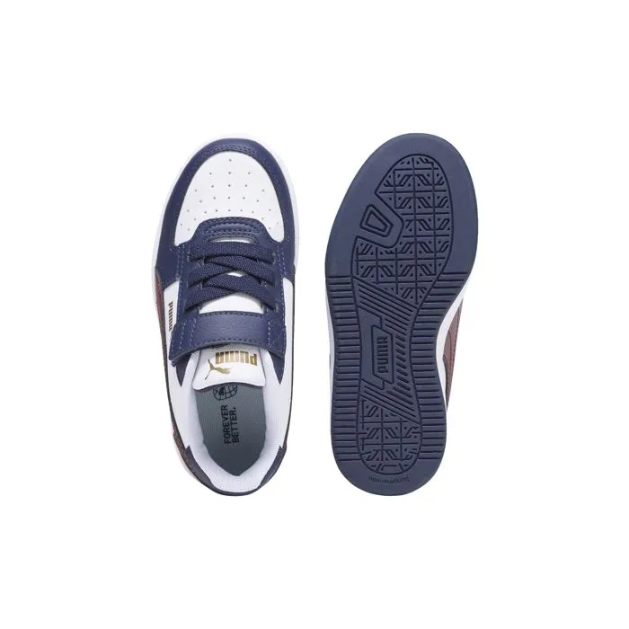 Basket à Scratch Junior Puma Caven - Blanc/Marine-Or-5