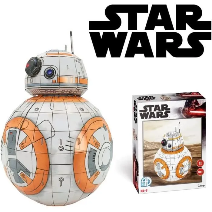 Puzzle 3D - WORLDBRANDS - BB-8 - Cinéma et publicité - Mixte - 160 pièces-0