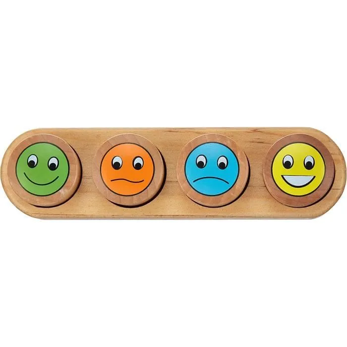 Tampon à imprimer pour enfants - CREA LIGN Cl92 - Notation 4 Smiley Couleur-1