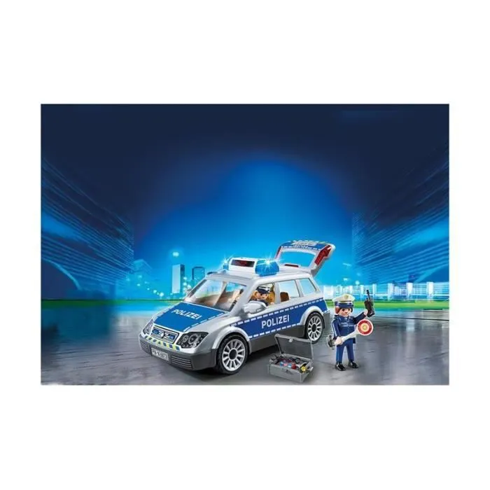 Jouet - PLAYMOBIL - 6873 - Voiture de policiers - Gyrophare - Sirène - Mixte-2