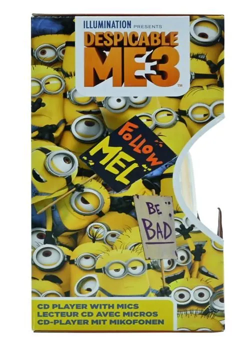 Lecteur CD portable avec 2 microphones Les Minions-4