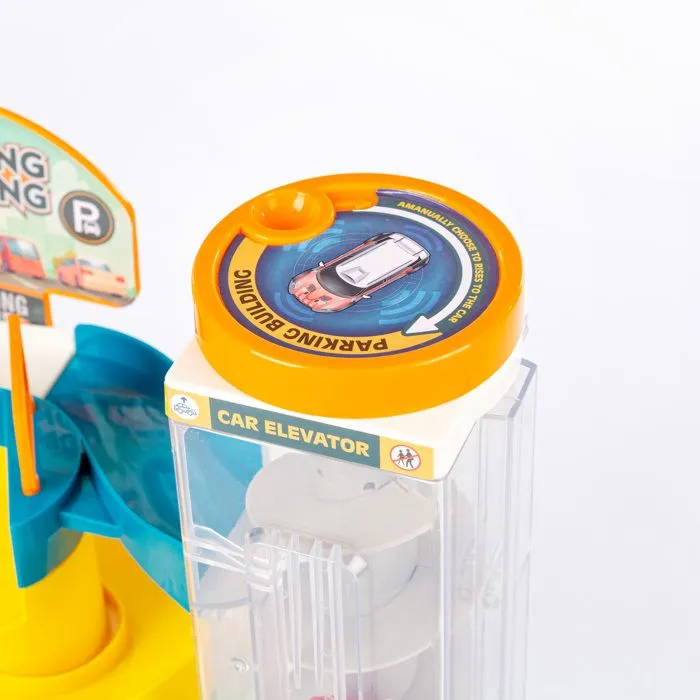 Garage Kinderplay KP3496 avec ascenseur – parking spiralé, 6 voitures, sons et lumières – jouet enfant dès 3 ans-3
