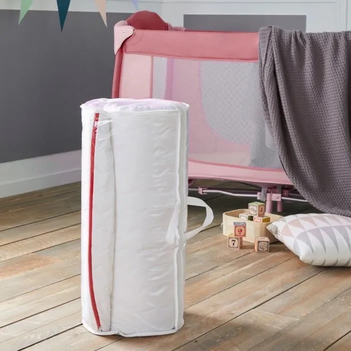 Matelas de Voyage pour Bébé - Babysom - 60x120 cm - Roulé - Épaisseur 5 cm - Déhoussable-1