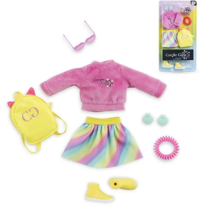 Accessoires poupée - COROLLE - Dressing fluo - Pour poupée mannequin 28 cm - 7 accessoires - Dès 4 ans-2