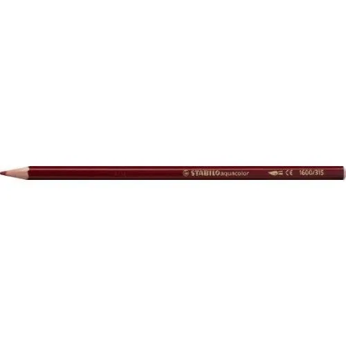 Lot de 12 crayons aquarellables - STABILO - Aquacolor - Carmin brillant - Mine aquarelle - Mixte-0