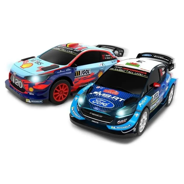 Circuit de voiture NINCO WRC Rallye Corsica - Hyundai i20 et Ford Fiesta WrC - 1:43 - Multicolore-2