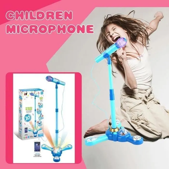 Micro Enfant sur Pied Karaoké Enfants Micro Enfant pour Chanter Fille .-3