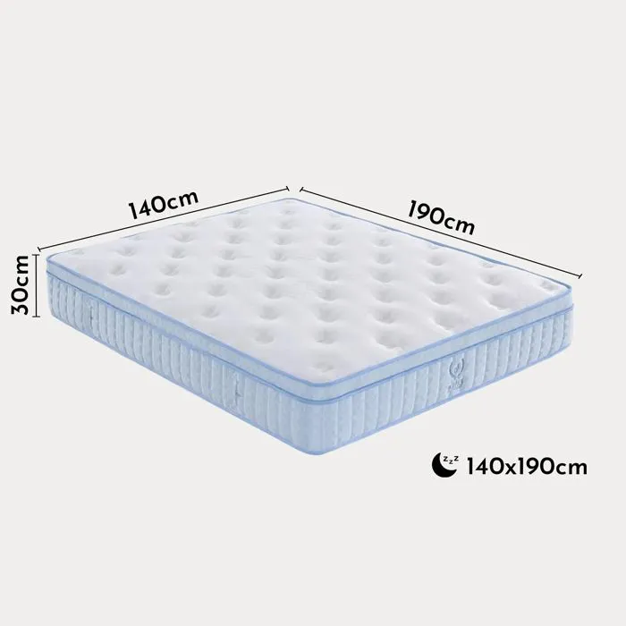 RAMIRO - Matelas hybride ressorts ensachés 140 x 190 cm épaisseur 30 cm-4