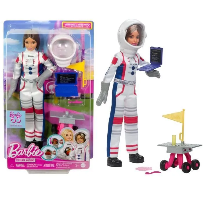 Coffret Barbie Astronaute - Mattel - 65ème Anniversaire - 10 Accessoires - Multicolore - 3 ans et plus-0