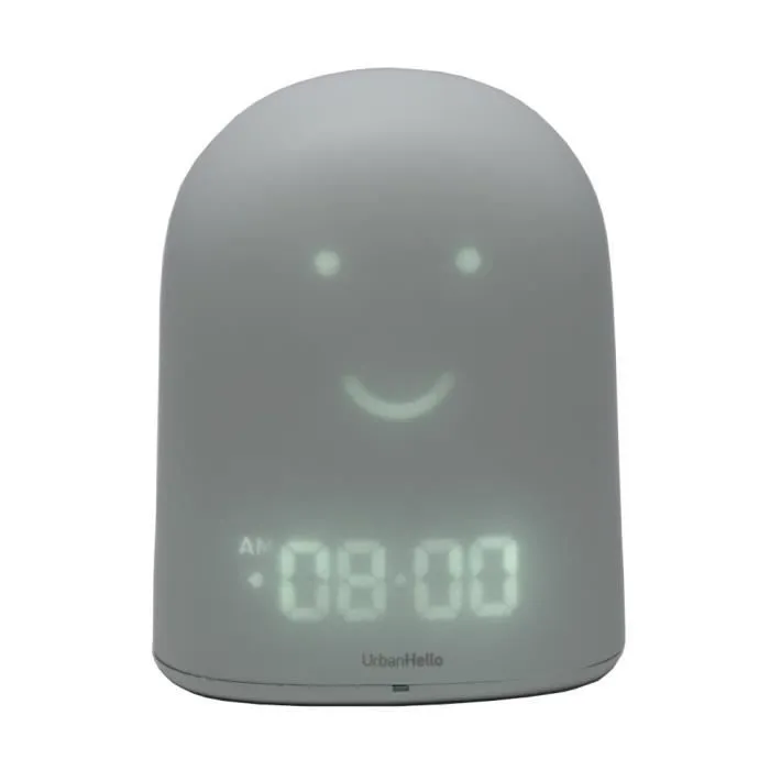 REMI - Réveil Enfant Jour Nuit pour dormir plus - Babyphone - Veilleuse & Berceuse - Suivi du Sommeil - Gris-1