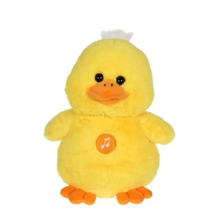 Canard en peluche chanteur - Gipsy Toys - Ducky - Jaune - 24 cm-0