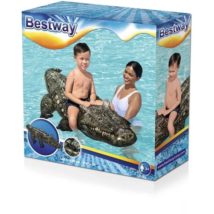 Jouet gonflable - BESTWAY - Crocodile - Vert - PVC - 184x78x38 cm-4