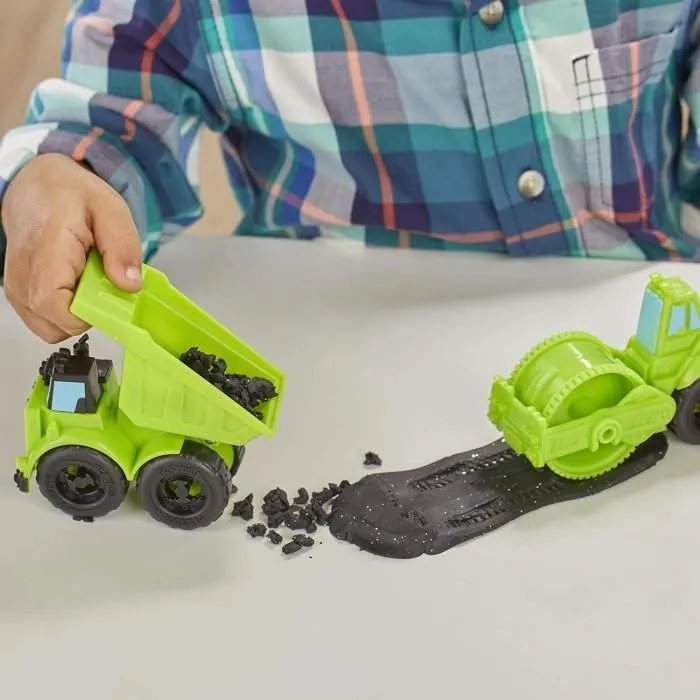 PLAY-DOH Wheels - Pâte à modeler - Le Chantier - Camion benne et rouleau compresseur-3