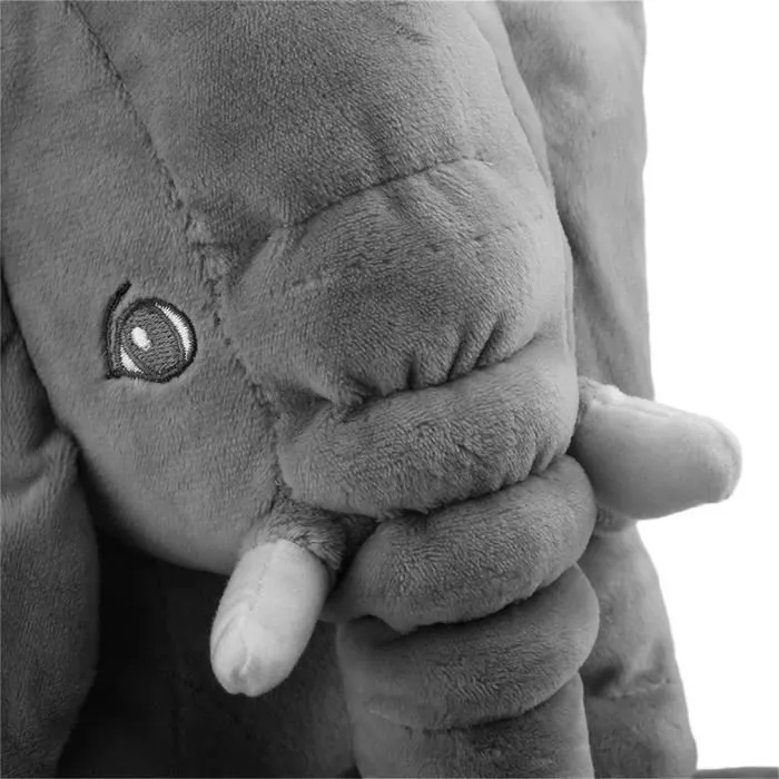 Oreiller en Peluche - Mode - Éléphant - 50x60 cm - Gris - Matériau de Haute Qualité-3