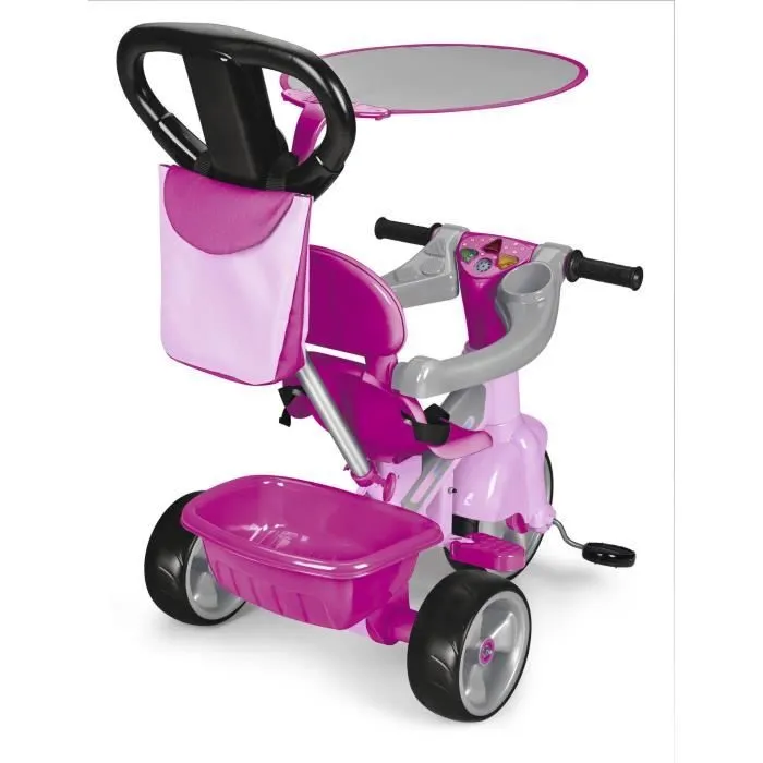 Tricycle évolutif FEBER Trike Baby Plus Music Rose - Pour enfants de 1 à 3 ans-2