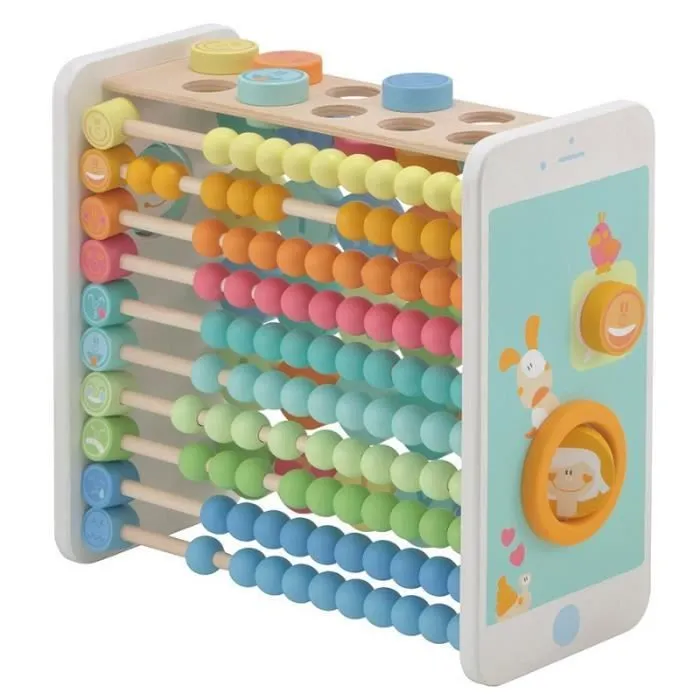 Jeu d'éveil en bois 4 en 1 - SEVI - Boulier et Alphabet 2.0 - Enfant - Mixte - A partir de 3 ans - Multicolore-3