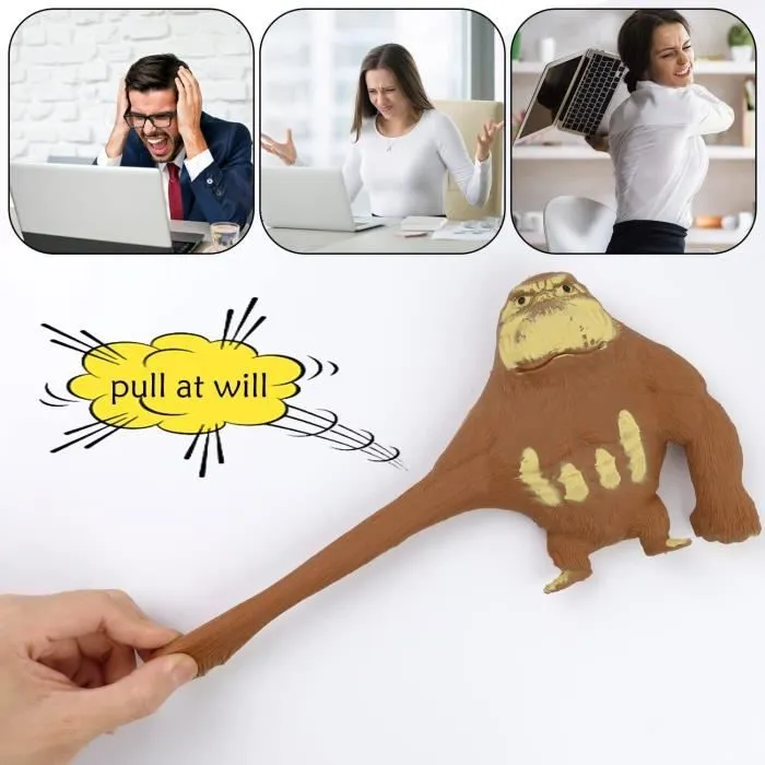 MONKEYMAN : Jouet Figurine Gorille Singe Élastique et Déformable Anti-Stress-1