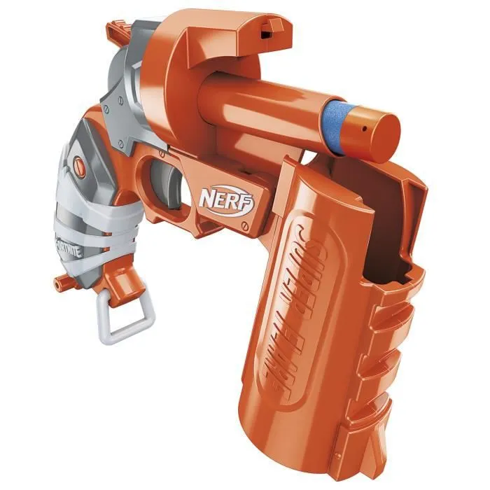 NERF - Fortnite - Blaster à fléchette Flare - 3 fléchettes Nerf Mega AccuStrike - Poignée d'amorçage-3