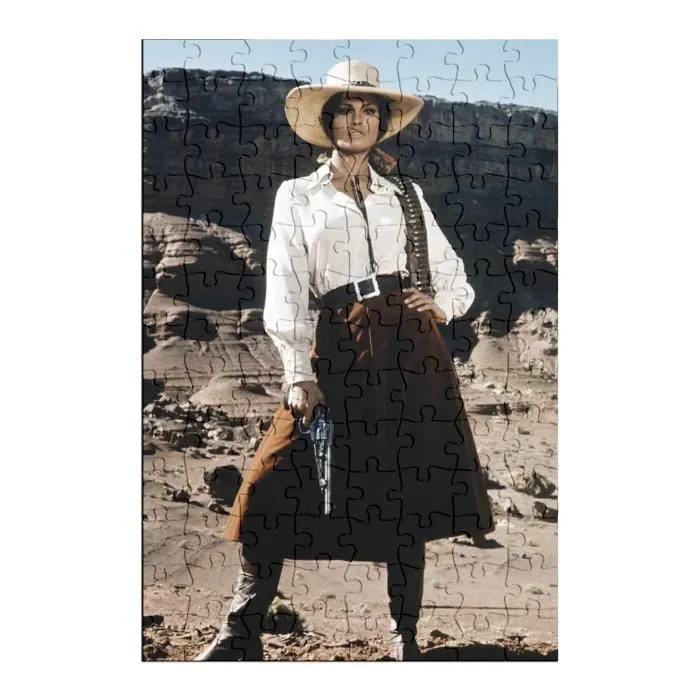 Puzzle Classique - FABULOUS - Femme Cowboy Western Revolver - 100 Pièces - Mixte - Intérieur-1