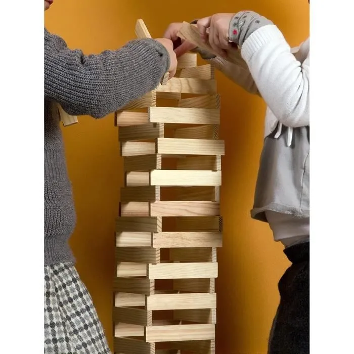 Jeu de construction - Baril de 200 planchettes en bois - JOUECABOIS - Fabriqué en France par Mecabois-3