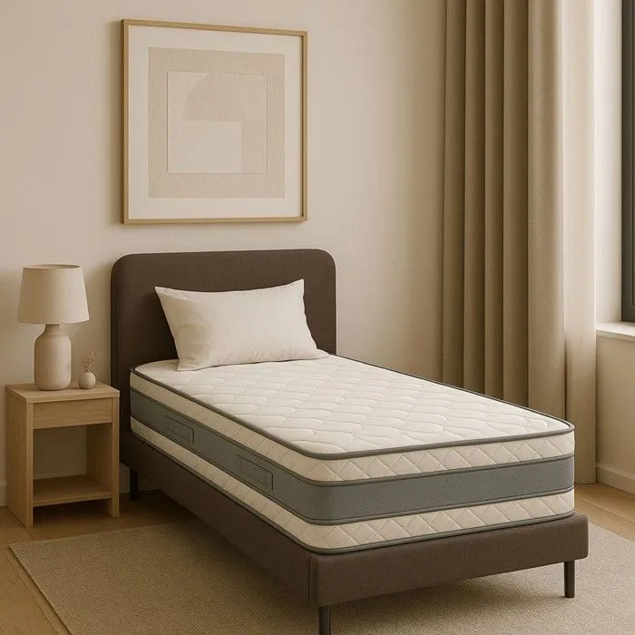 Lot de 2 Matelas Mémoire de Forme 70x190 cm - 21 cm - Ferme et Durable avec 2 Protège-Matelas - MATELAS DELUXE MEMORY-0