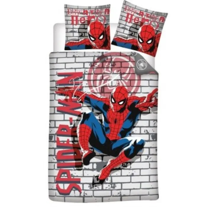Parure de Lit Enfant - Marvel - Spiderman - Housse de couette 140x200 cm - Taie 65x65 cm - Oeko Tex-1