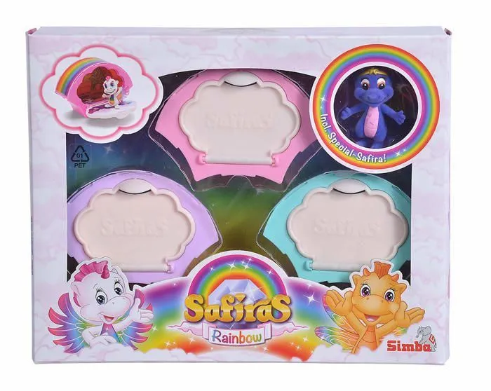 Simba - 105951022 - Safiras Lot de 3 boites a emboiter Motif Dragon Arc-en-Ciel 1 Figurine speciale a partir de 3 Ans-2
