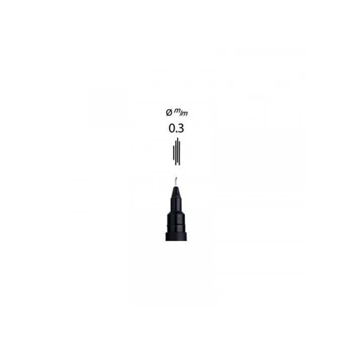 Lot de 3 feutres de dessin uni pin - 0.3 mm - Noir - Uni-ball-2